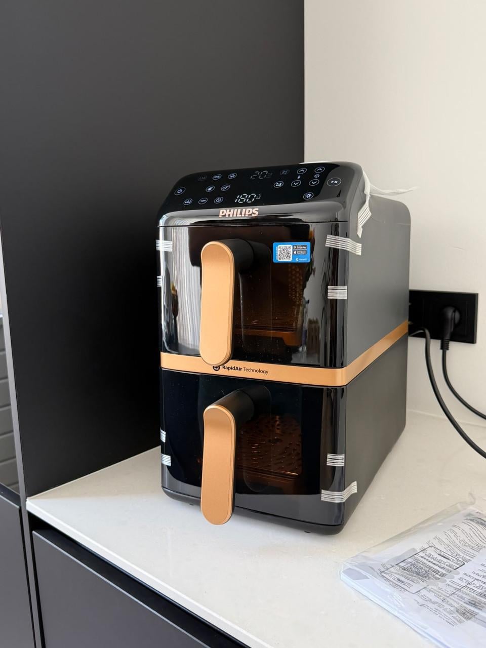 Philips Airfryer 4000 Series Stacked (zwart/goud)