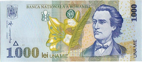 Biljet Roemenie 1000 Lei 1998