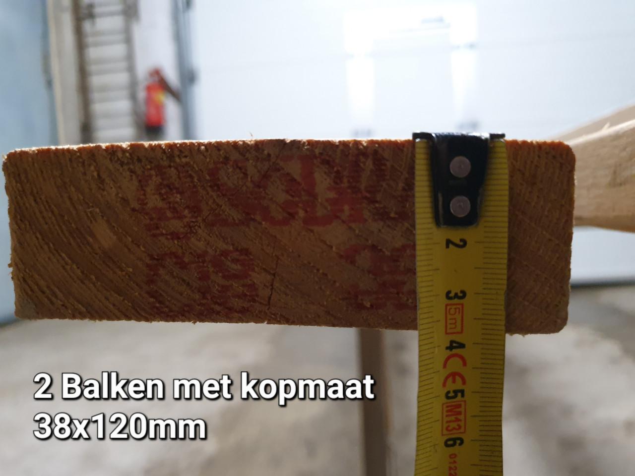 5 nieuwe vurenhouten balk totaal 18 Meter