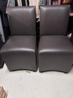 6 donkerbruine eetkamer stoelen