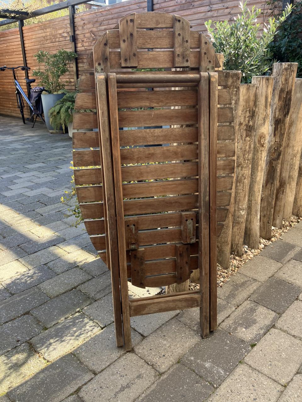 Teak houten ovale buiten tafel