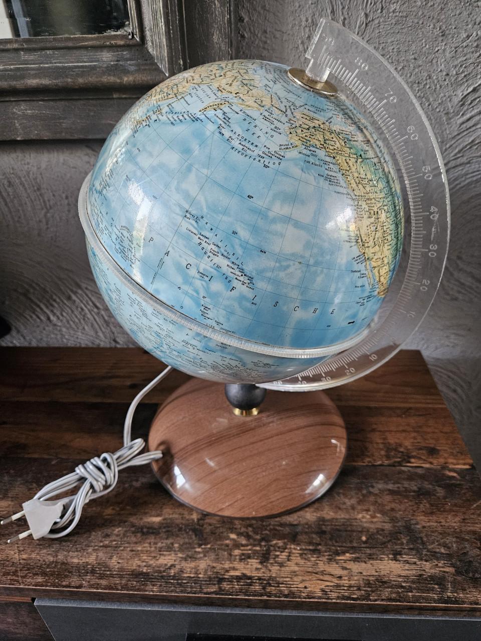Vintage Wereldbol met Verlichting - Rico Florence italy