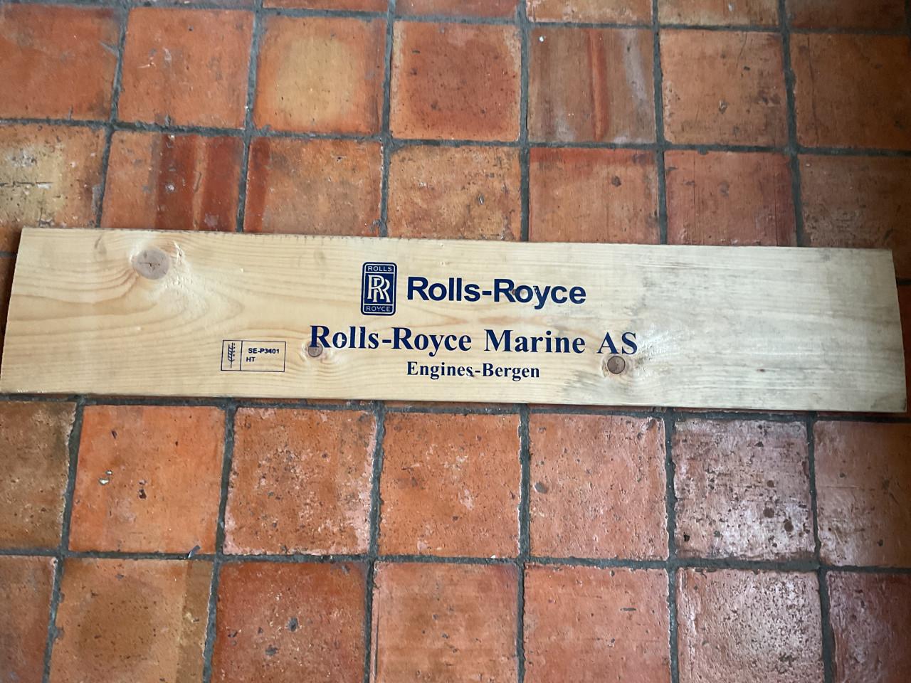 Houten bord Rolls Royce