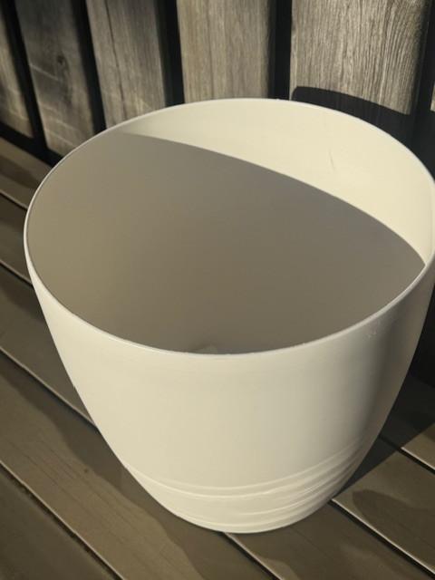 Bloempot op wielen, Elho, groot, wit, Ø 35 cm, H 32,5 cm, 22,8 liter, top