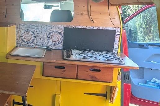 Cramer gaskookplaat en afwasbak voor camper/caravan (kookspoelcombinatie)