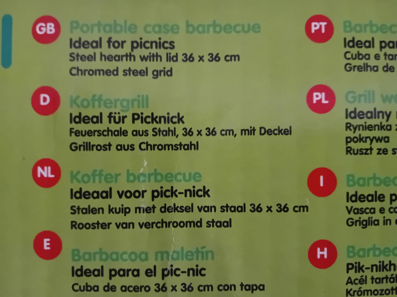 Nieuwe Barbeque / picknick grill