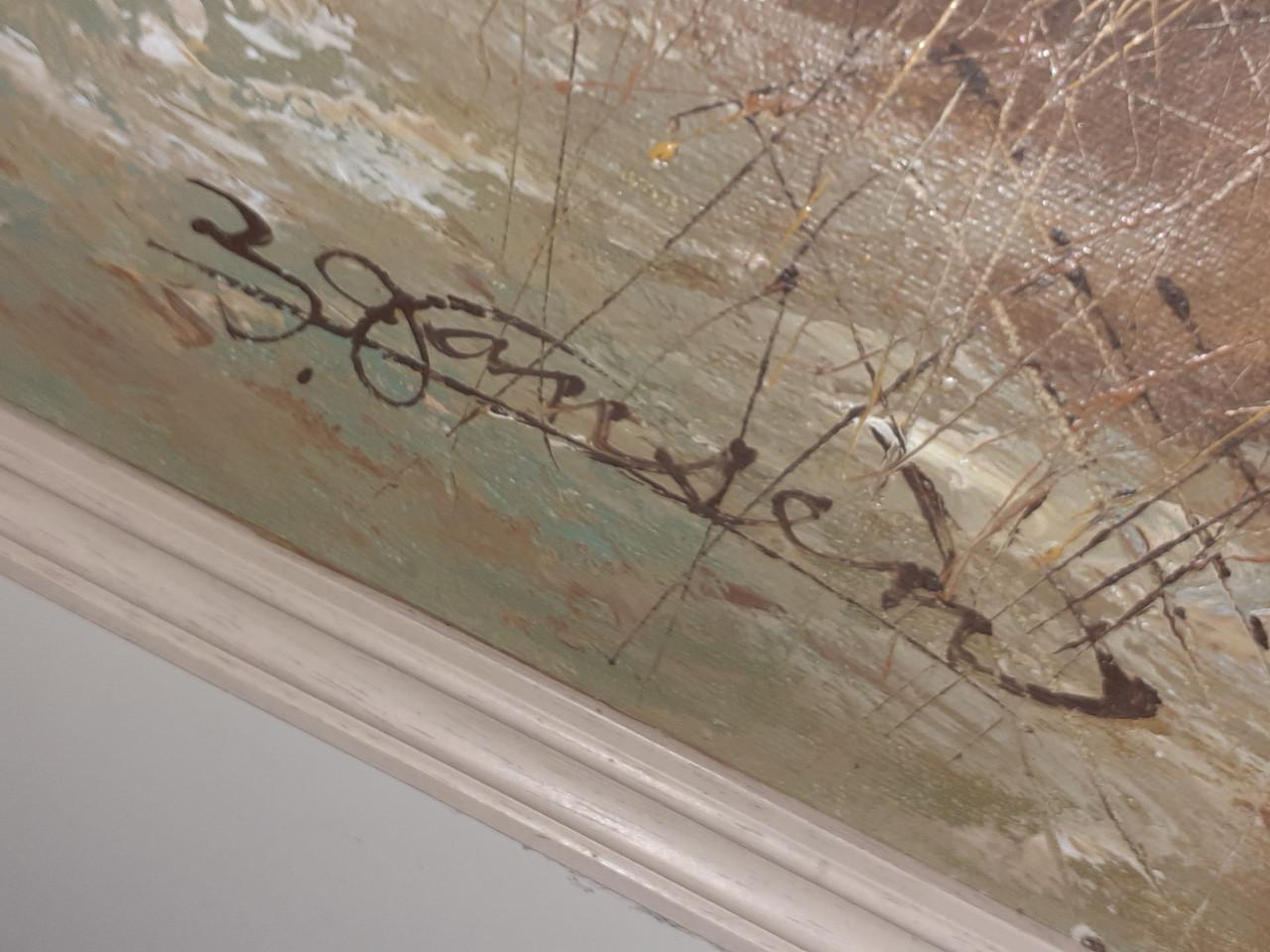 2 x LANDSCHAP Schilderij groot XXL klassiek met boot & XL