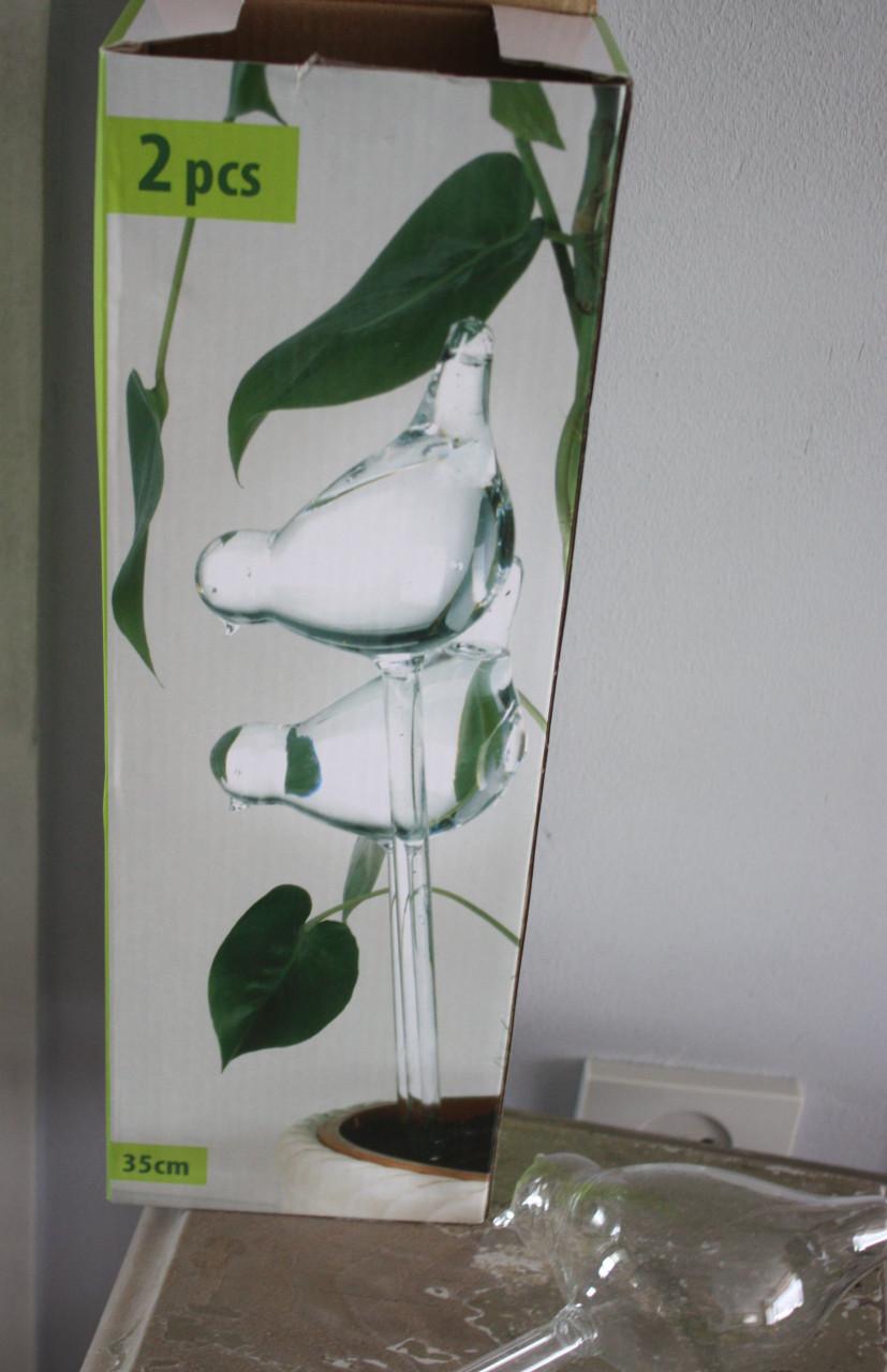 Waterverdeler glazen vogel