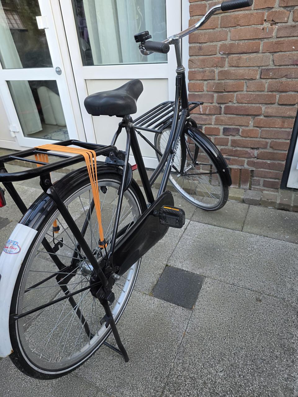 Meisjes fiets Black-Shark met trap rem achter-24inch-Fr.maat 46cm