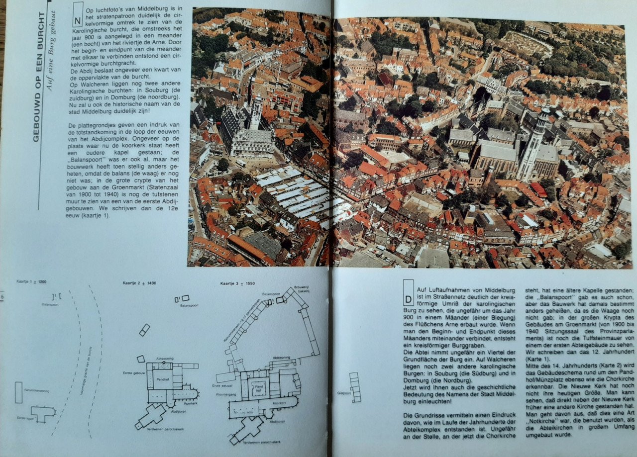 De Abdij Middelburg, Ned. en Duits, door Sjaak van der Linde, M.P. de Bruin