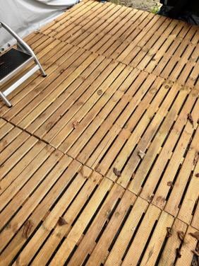 Houten vlonders, 6x1m2