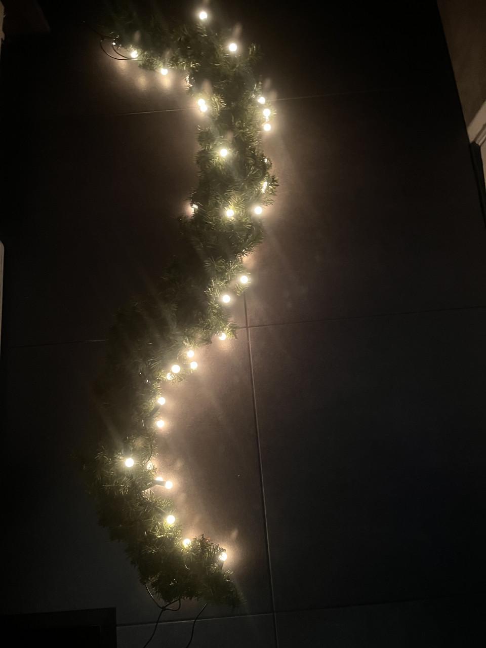 Kersttak met verlichting