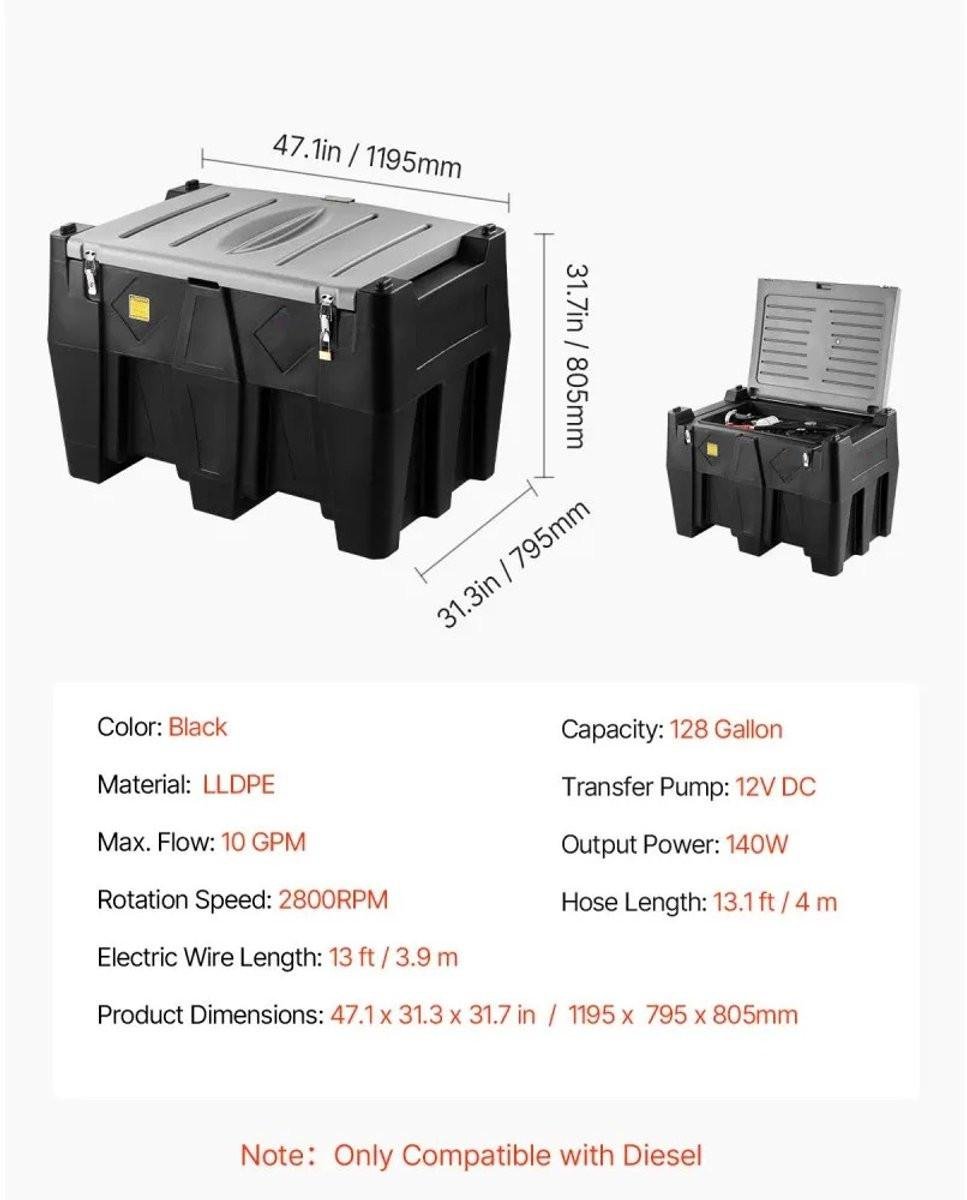 Draagbare brandstoftank - Met Transferpomp 12 V