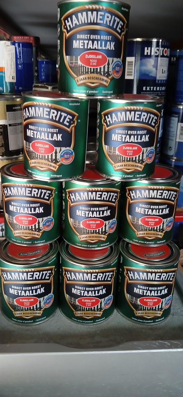 Hammerite metaallak diverse kleuren 0.75ltr