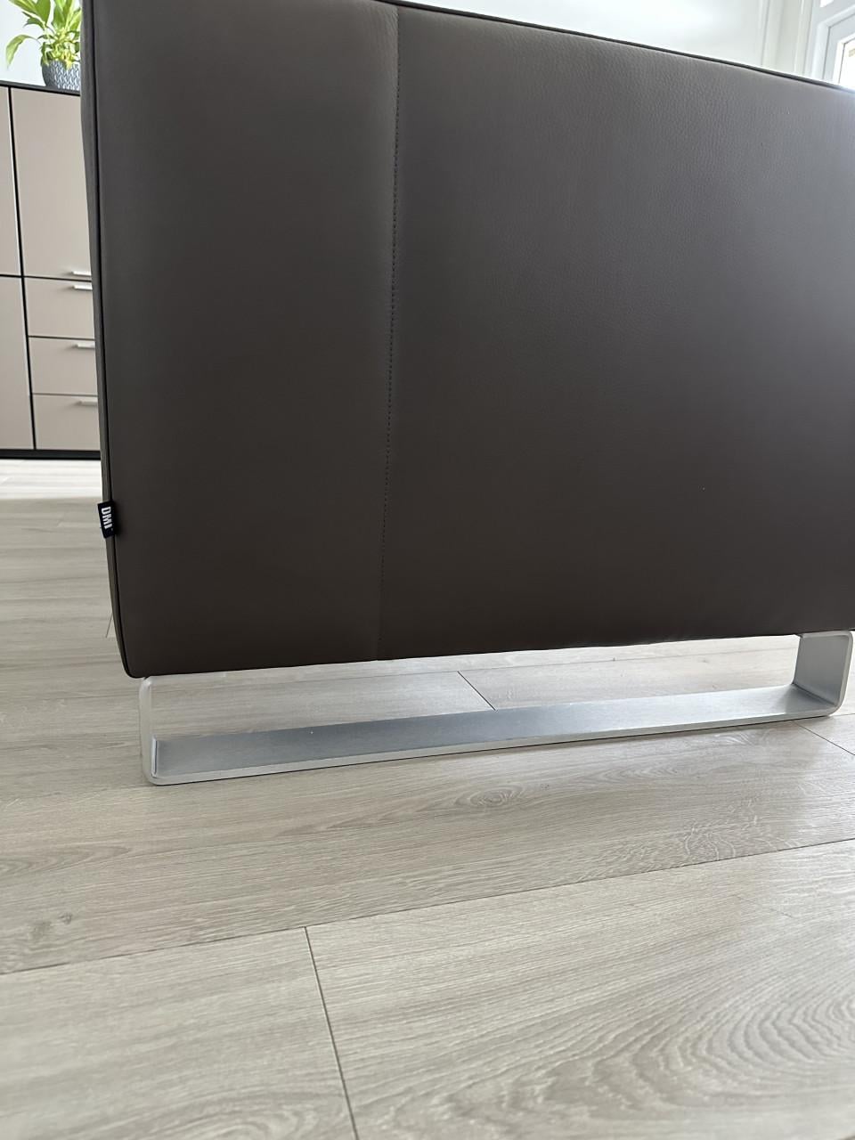 Mooie lederen bank - kwaliteitsleer - bruin