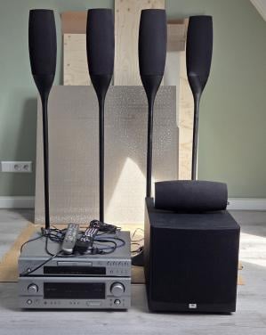 Complete Denon & JBL 5.1 Thuisbioscoop set met standaarden