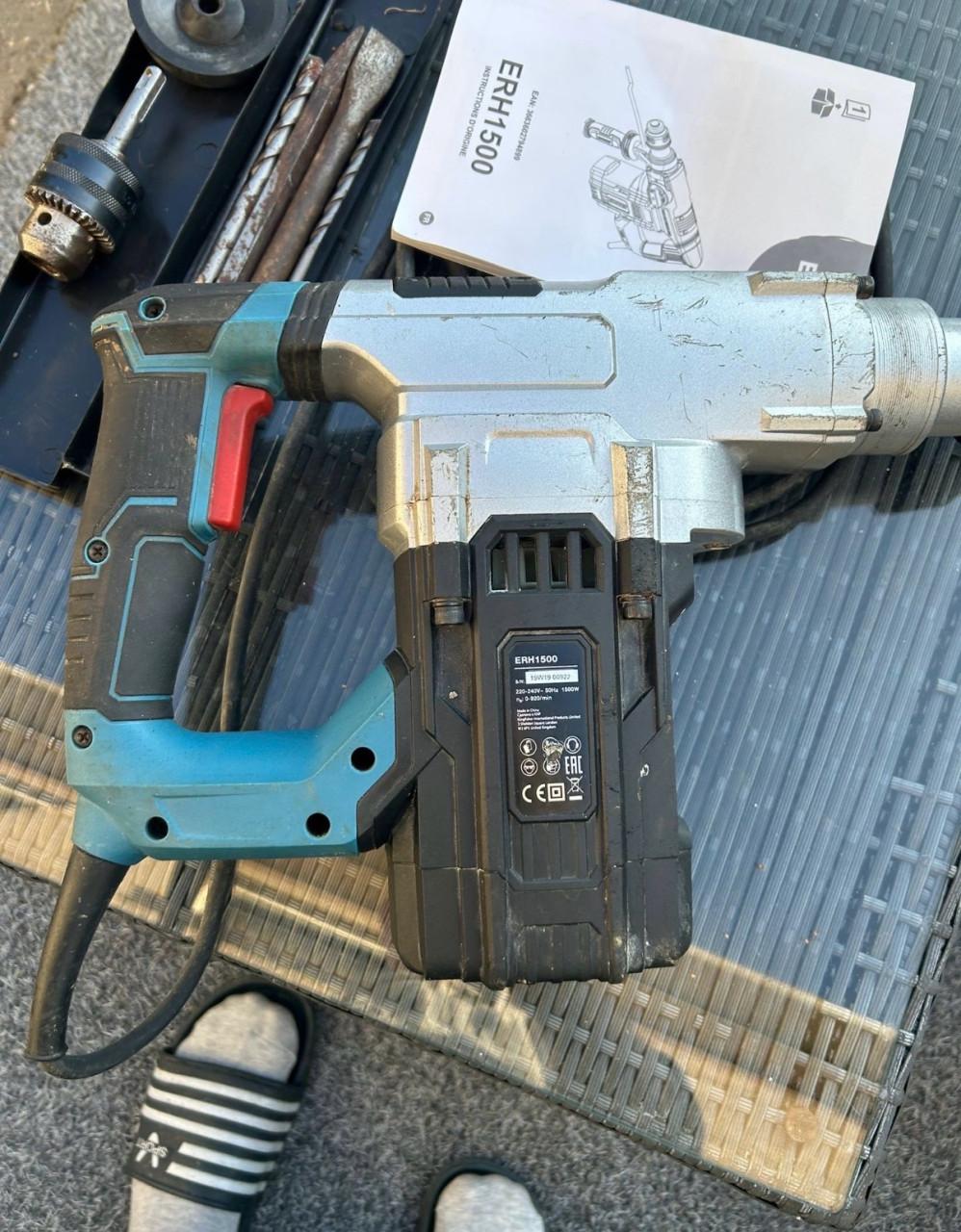 Erbauer Boorhamer ERH1500 - gebruikt compleet met toebeboren