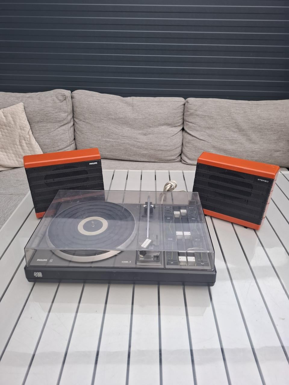 Philips 410 Platenspeler met speakers