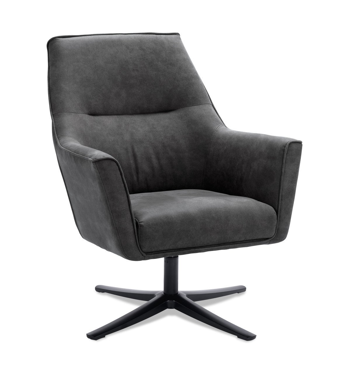 DRAAIFAUTEUIL IN LEDER