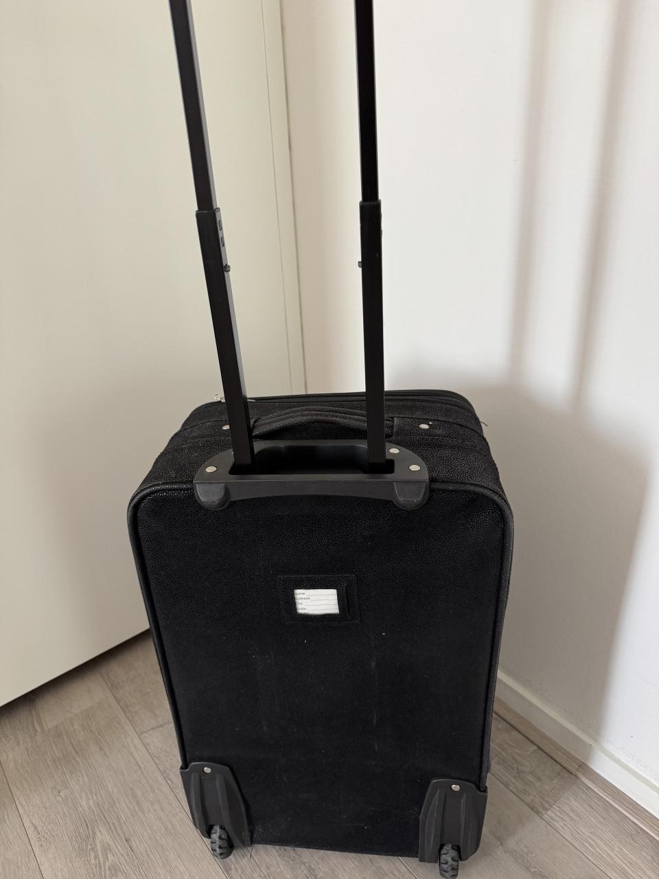 Trolley zwart suède