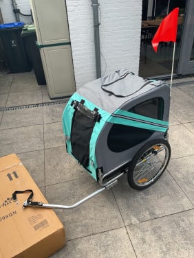 PawHut Hondenkar fietskar opvouwbaar