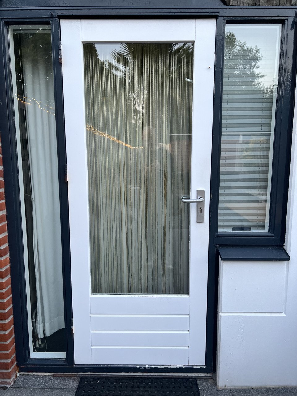 Houten stompe achterdeur