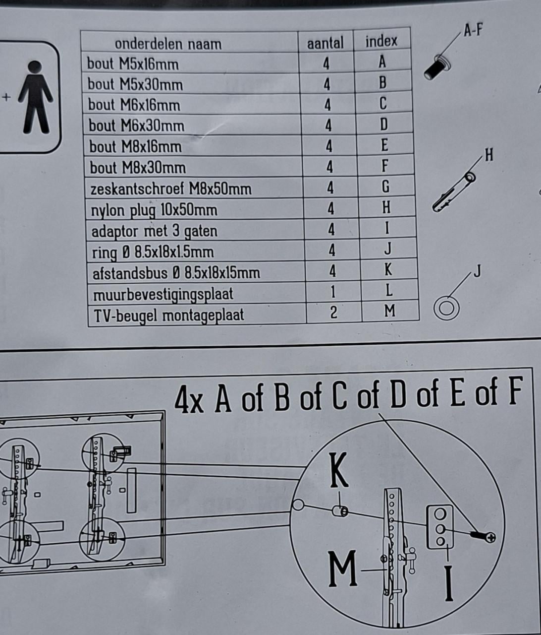 Stevige kantelbare TV beugel