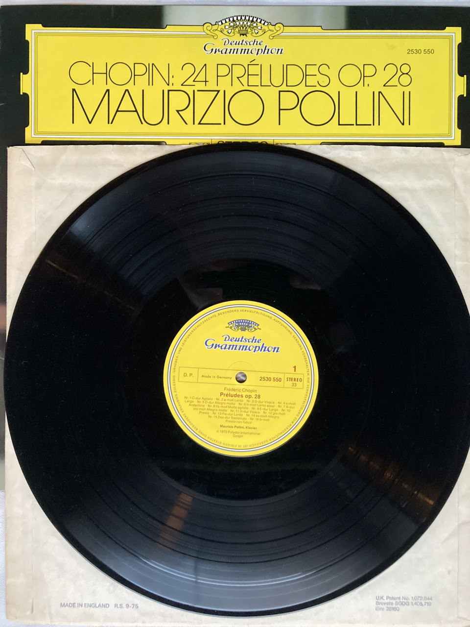 Chopin Maurizio Pollini 24 Preludes Opus 28 2530 550 1975