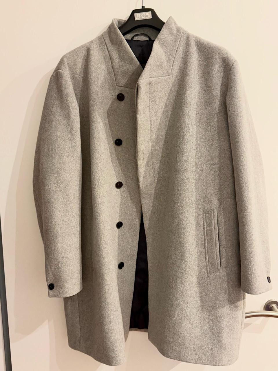Mooie grijze heren Mantel, maat 3xl, licht grijs,