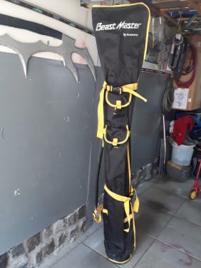 Te koop strandsteun en foedraal shimano
