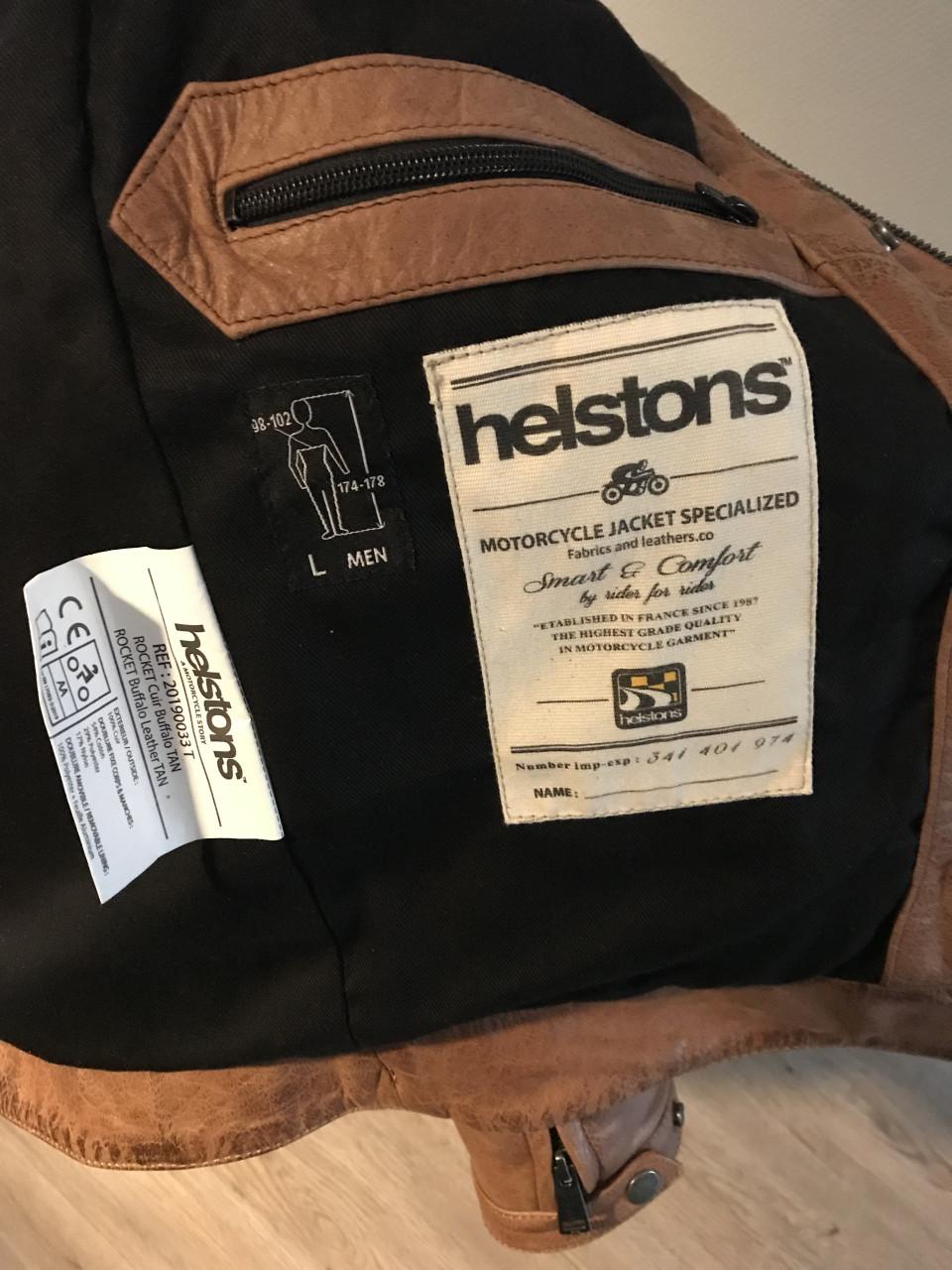 Motor/brommer Helstons rocket/ buffel leder thermo alu CE. AA