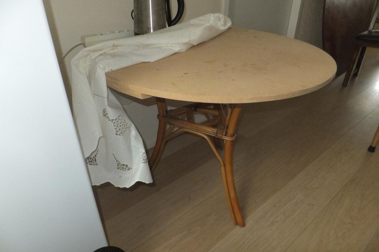 Rotan tafeltje 93 cm doorsnee