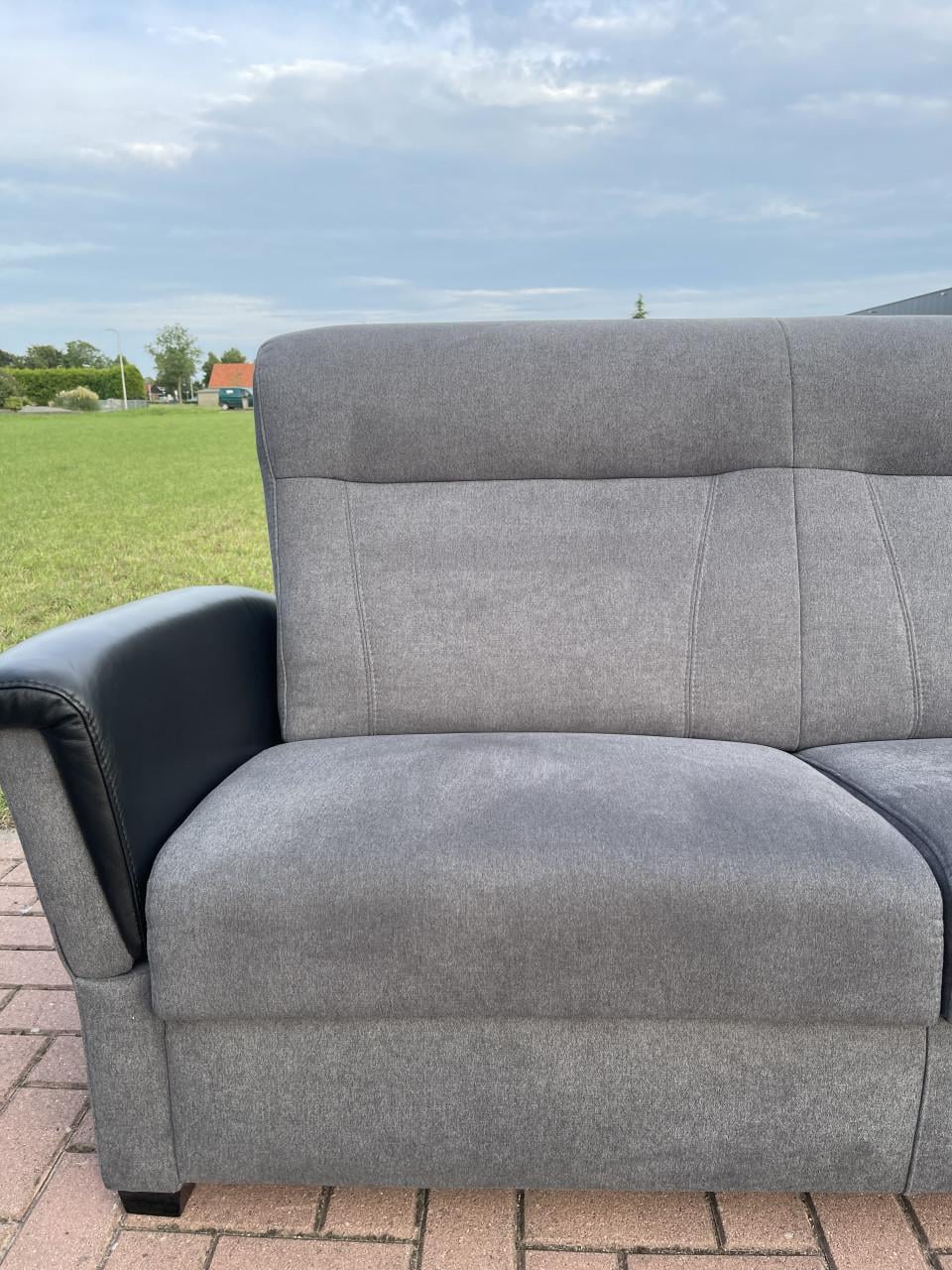 3 + 2.5 Zits Antraciet Bankstel-Verstelbaar Lounge Comfort-Gratis Levering