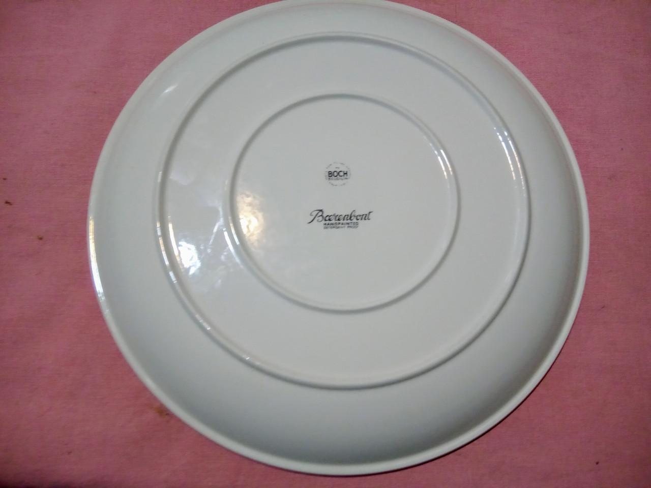 Grote oude Boerenbont schaal. 32. Cm