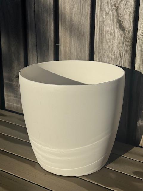 Bloempot op wielen, Elho, groot, wit, Ø 35 cm, H 32,5 cm, 22,8 liter, top