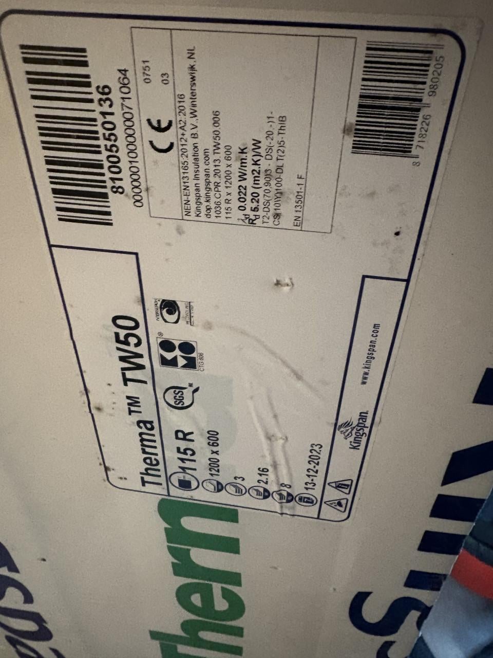 Kingspan isolatie PIR platen