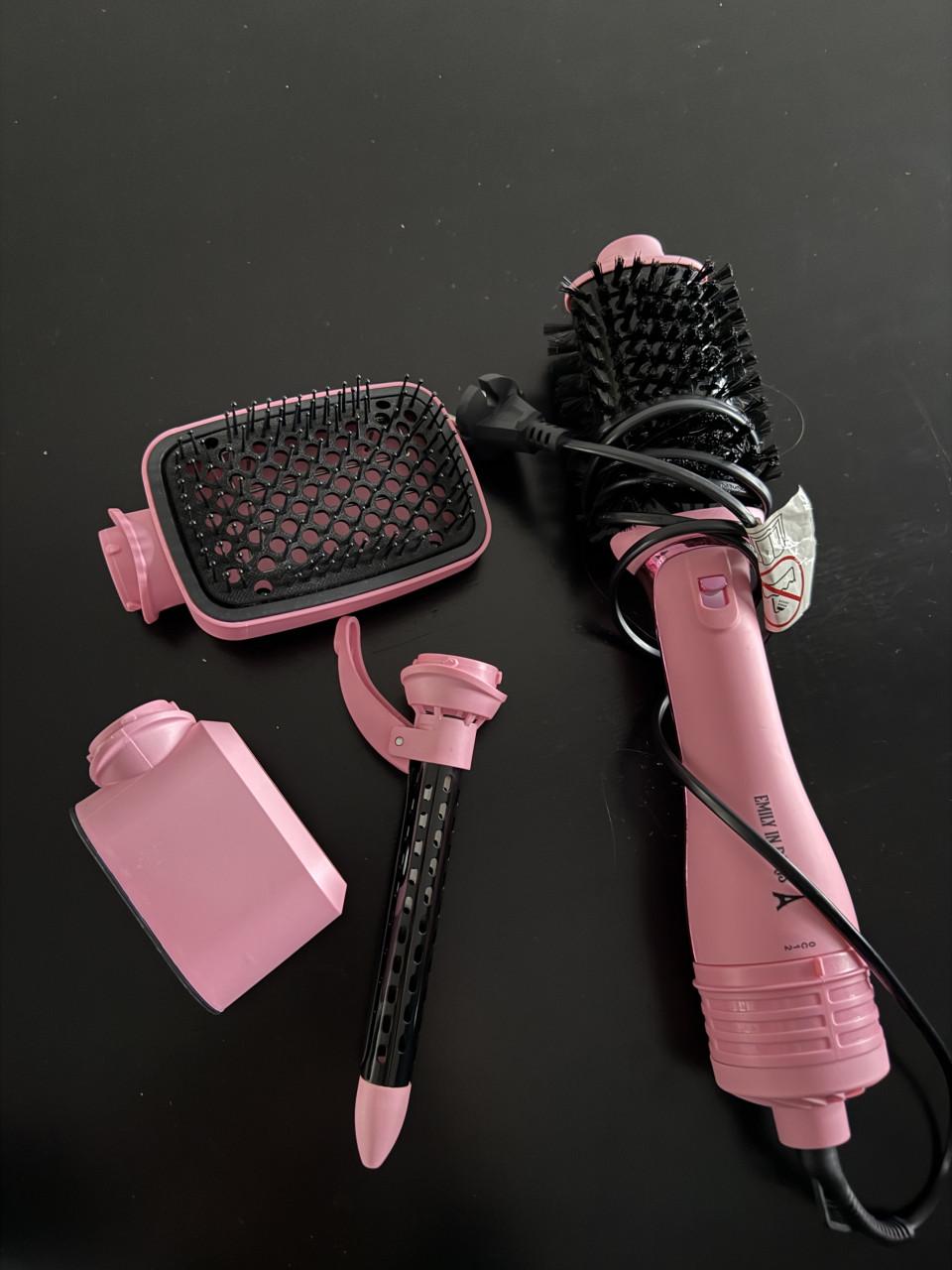 Föhn borstel krultang Emily in paris roze met zwart