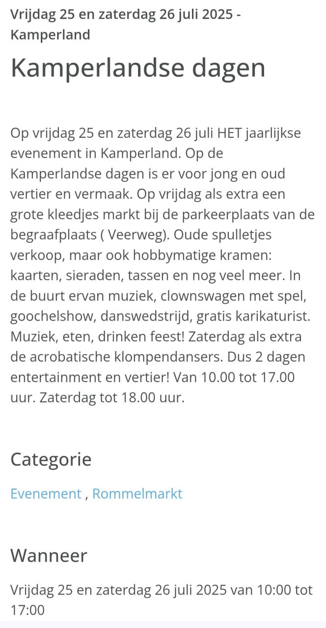 Rommelmarkt op de Kamperlandse dagen