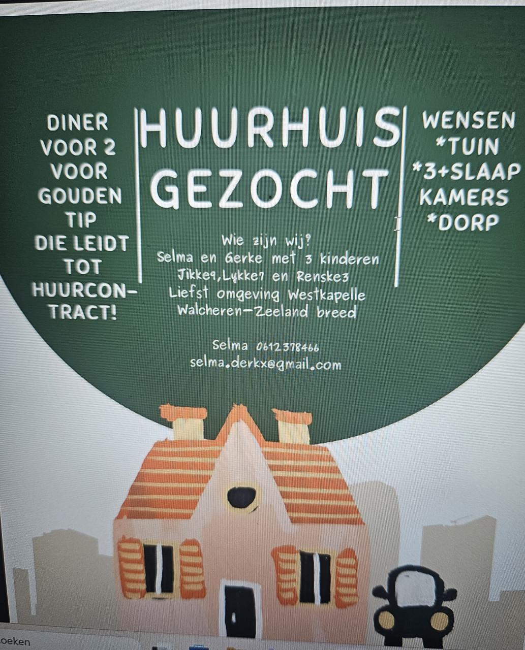 Huurwoning gezocht
