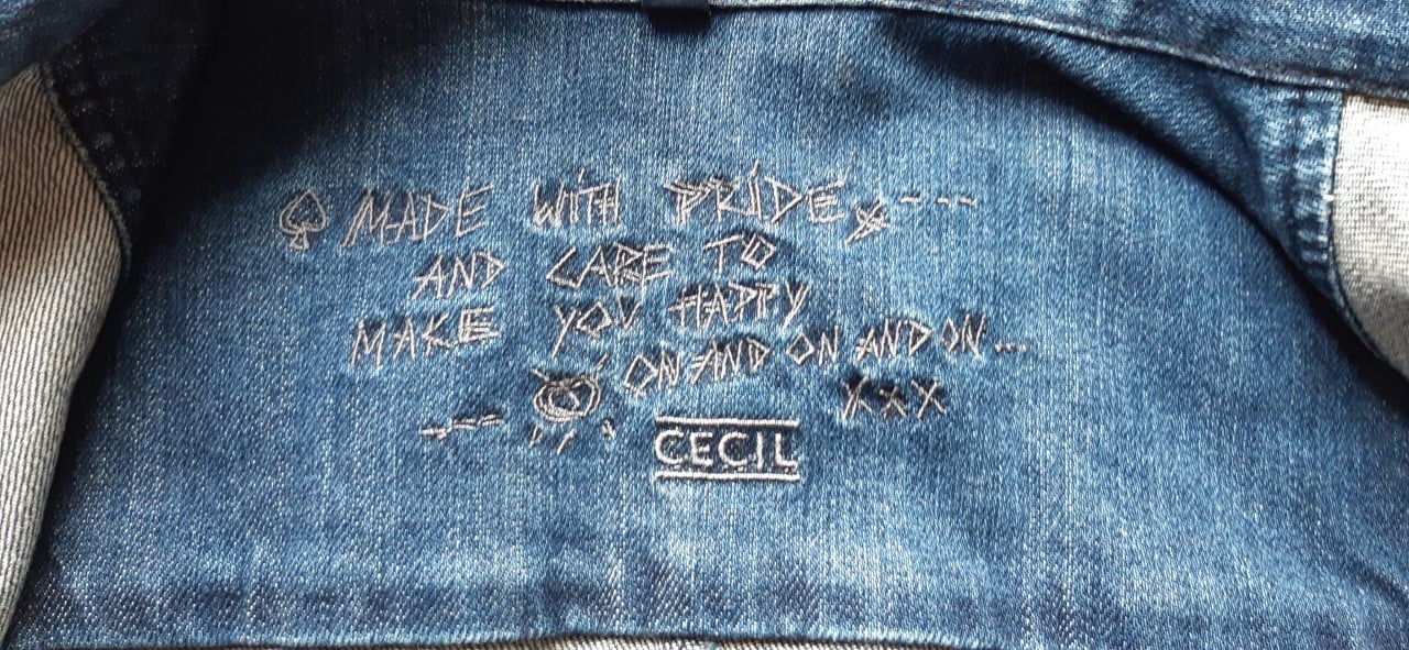 Jeansjasje met borstzakkken, Merk Cecil