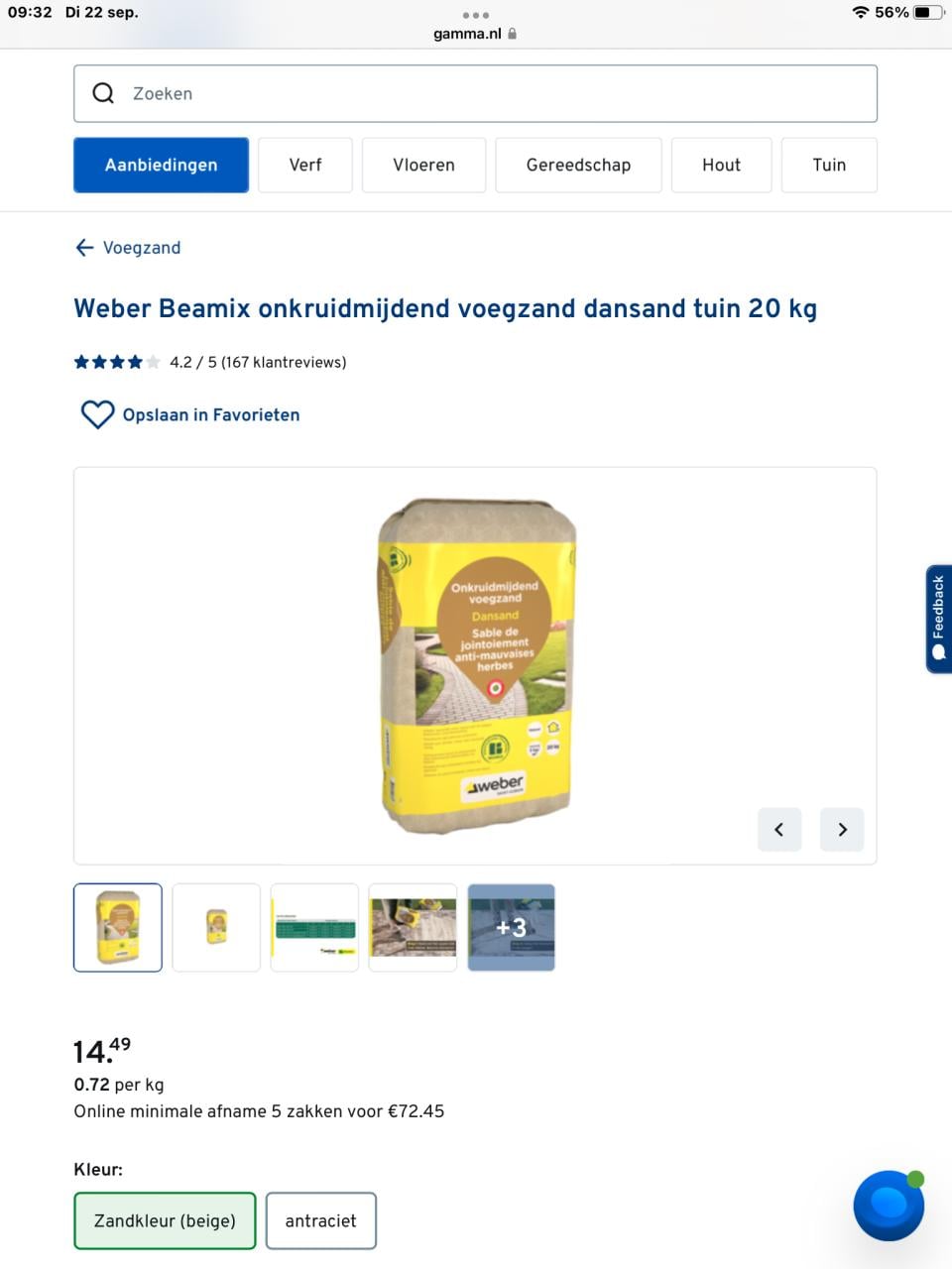 Dansand vooegzand tegen onkruid