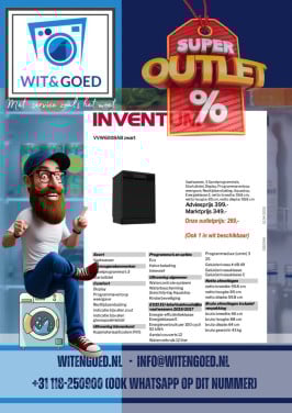 INVENTUM VAATWASSER ZWART – Super Outlet Deal! 🖤5 jaar garantie
