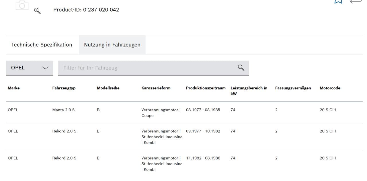 Stroomverdeler 2.0s CIH (Manta B, Rekord, ...)