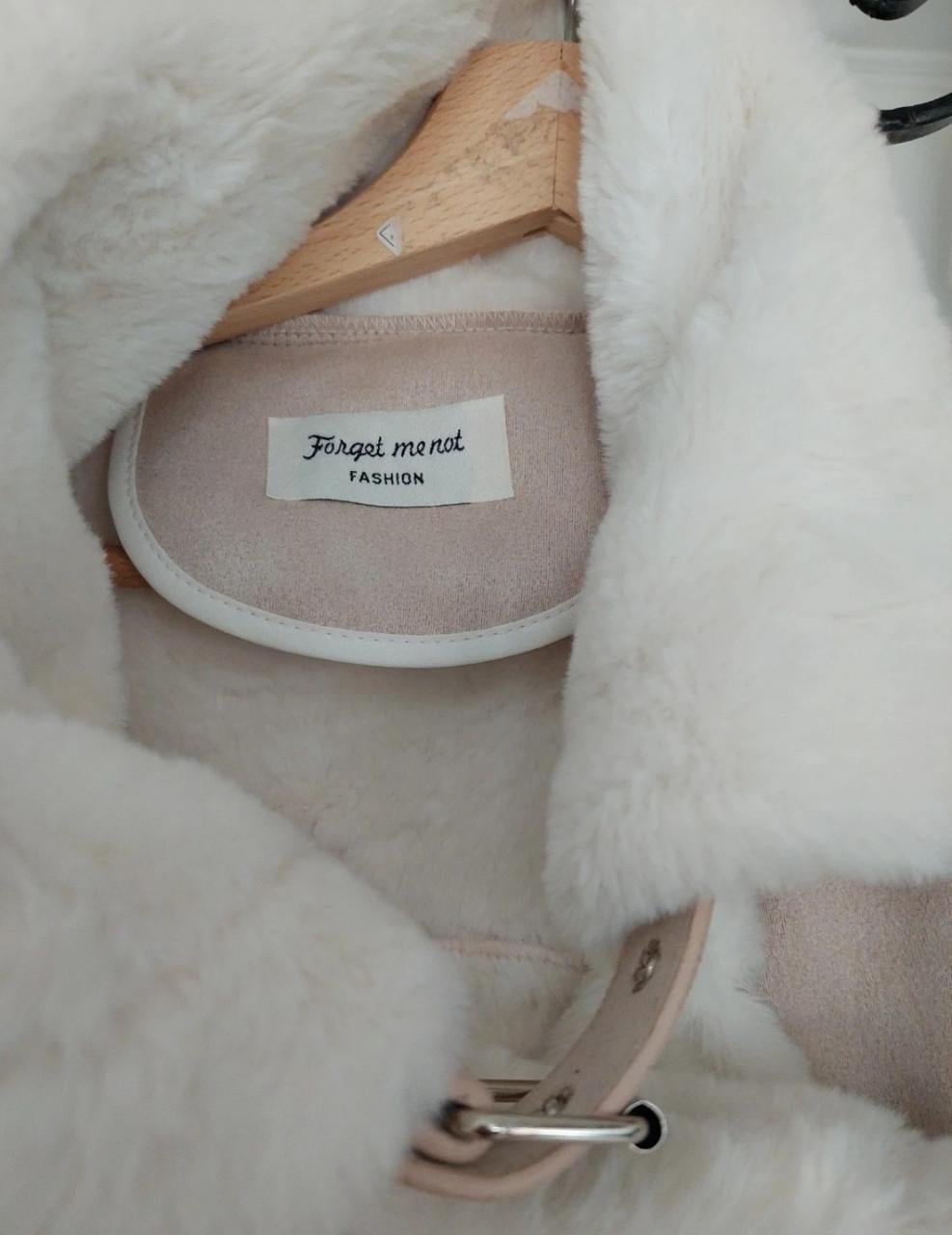 Nieuwe beige dames  pilotenjack mt xl met imitatiebont