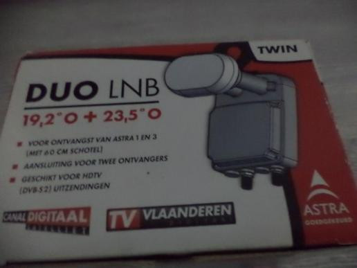 Nieuw twin DUO LNB van Astra, TV vlannderen/ canaal digital