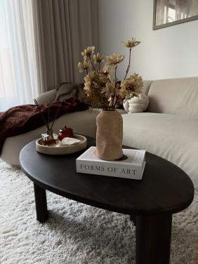 Bruine walnoot salontafel