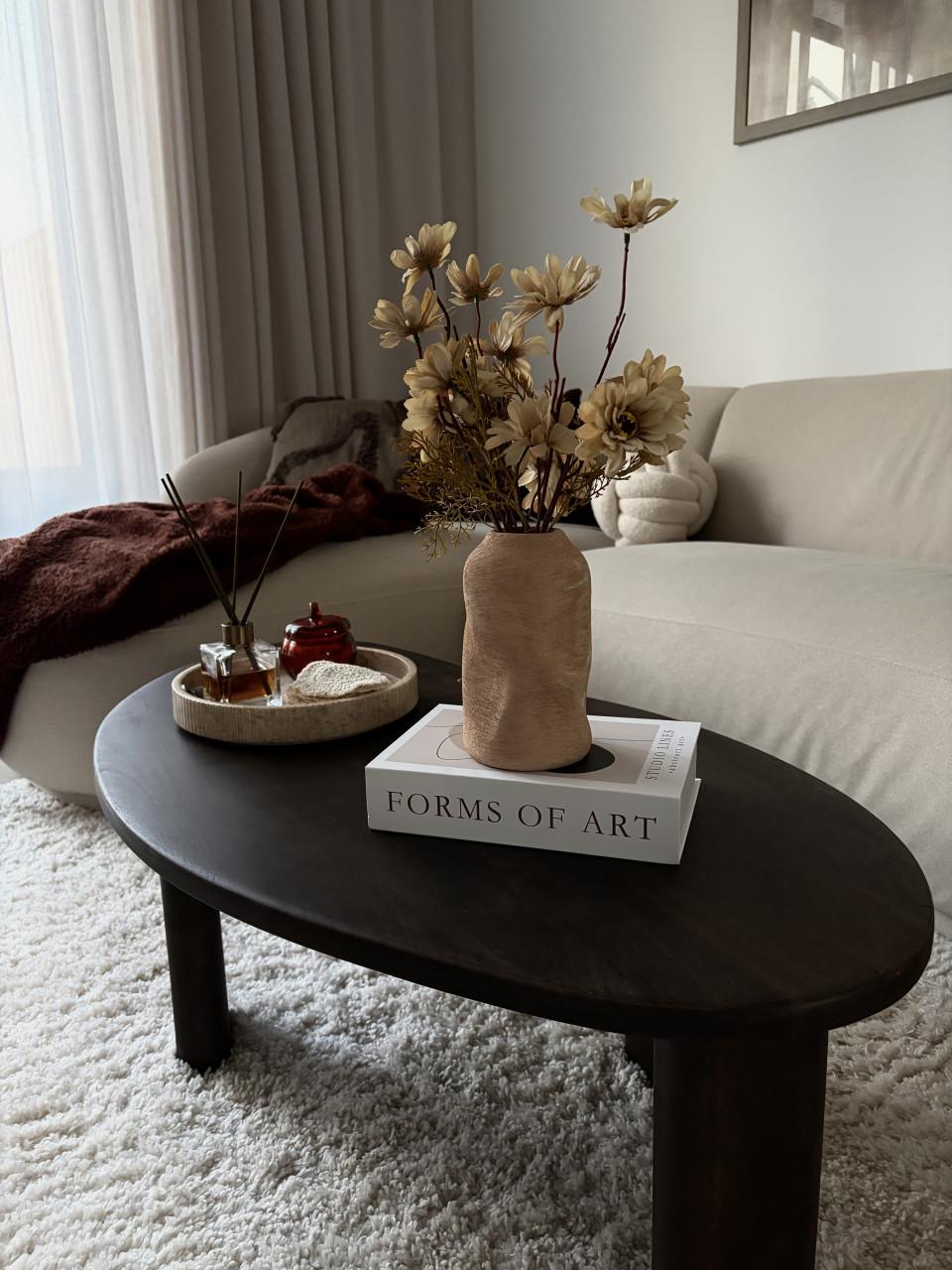 Bruine walnoot salontafel