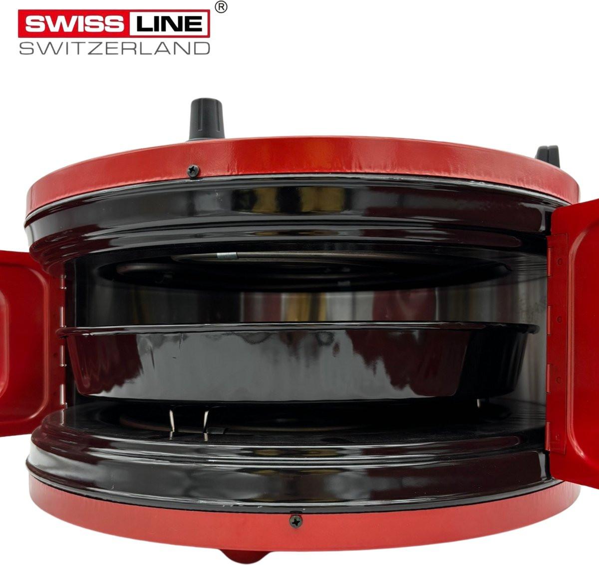 Itimat Ronde elektrische oven - vrijstaand - thermostaat - ROOD