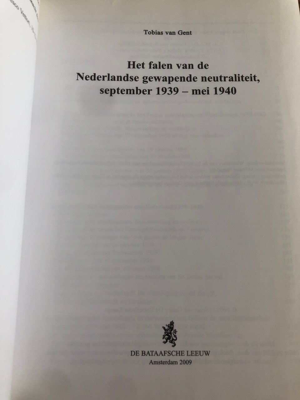 Het falen van de Nederlandse neutraliteit, sept  1939 - mei 1940