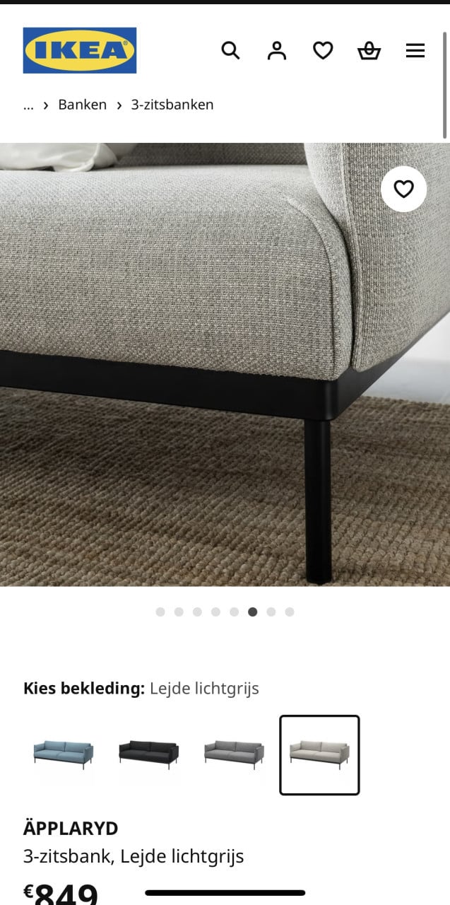 Ikea 3zits bank te koop